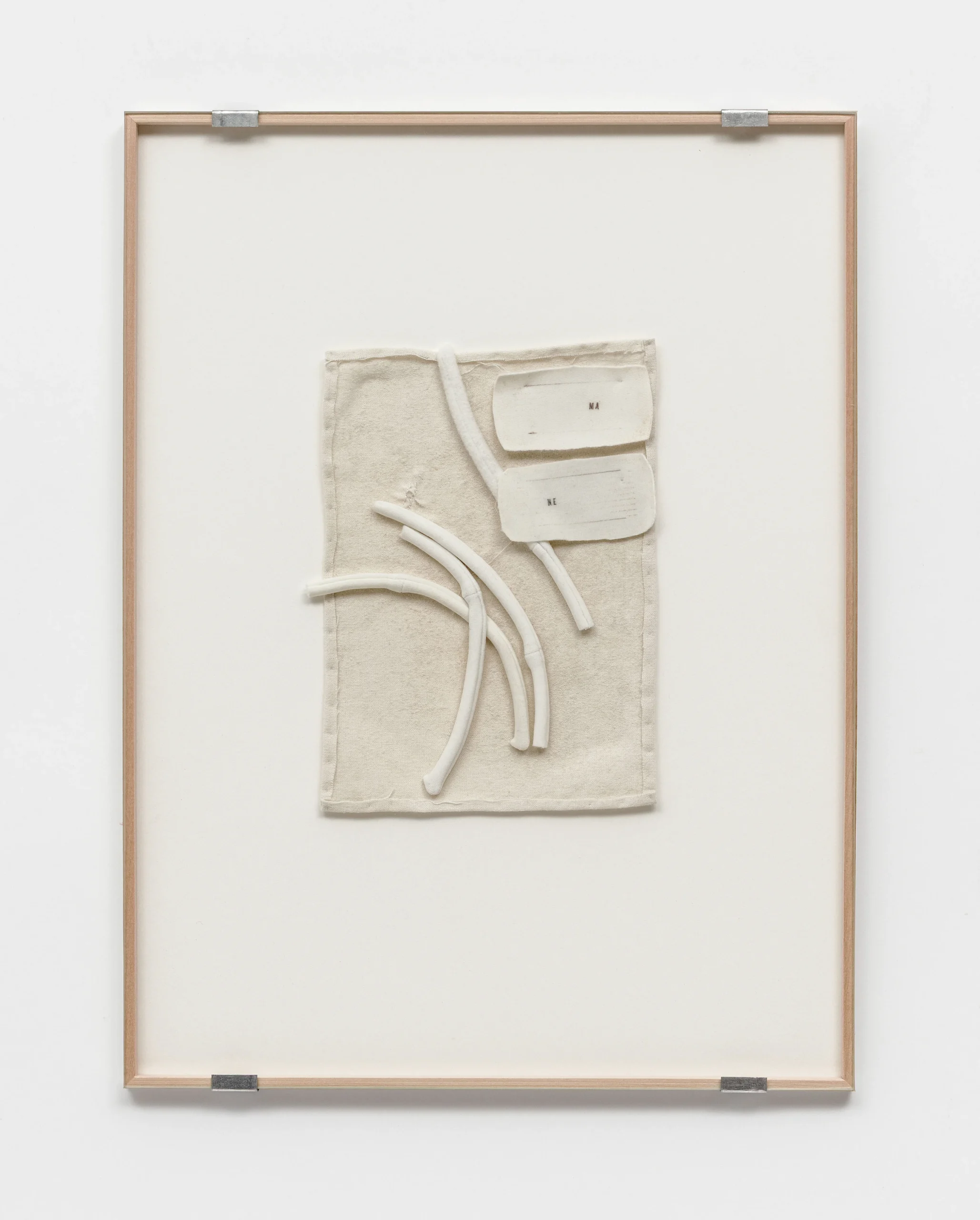 first syllables (2025): A day residues textile piece. Everyday scenes stitched in fabric, thread, and paint.